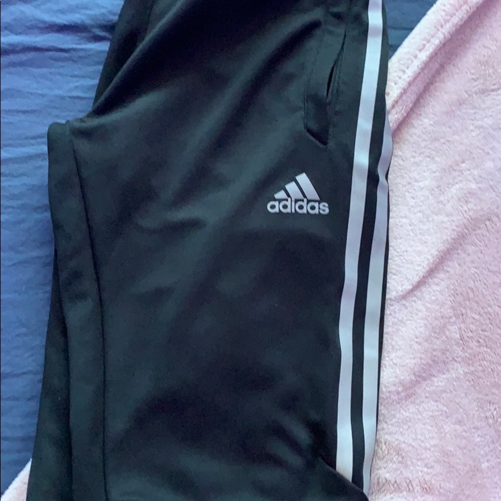 Black adidas joggers